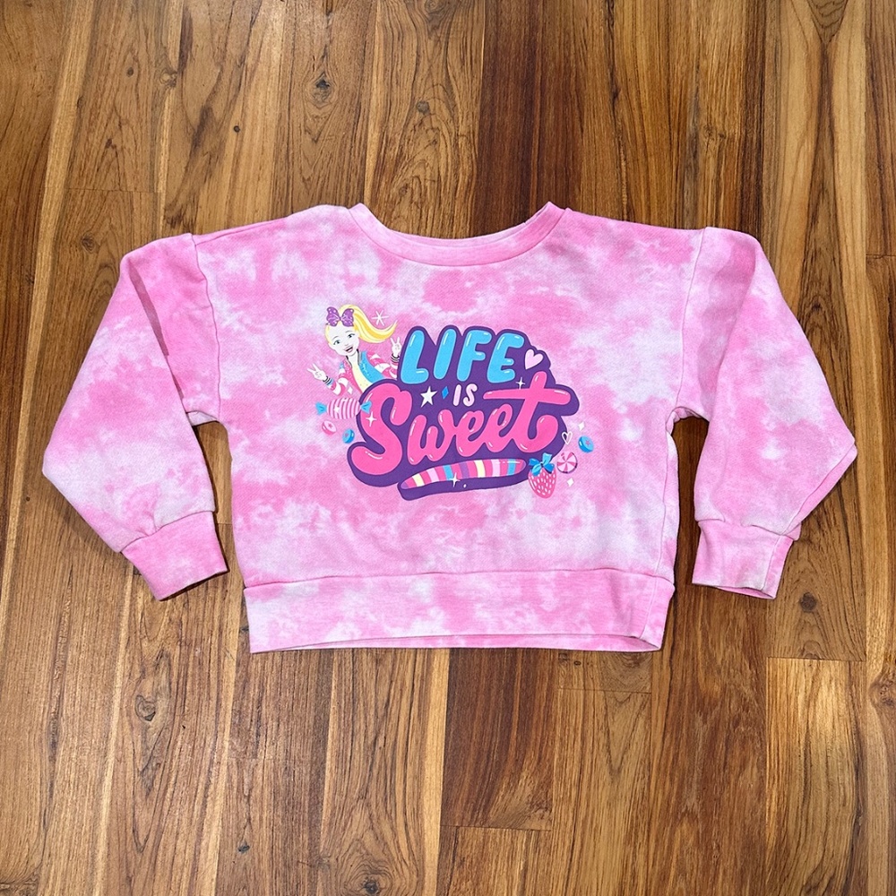 Mad Engine Jojo Siwa 'Life is Sweet' Tie Dye Sweatshirt Size 4/5